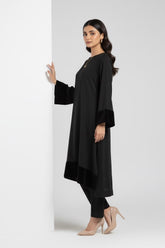 Black Karandi Velvet Set